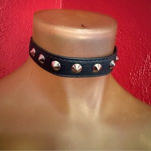 Disturbia faux leather collar